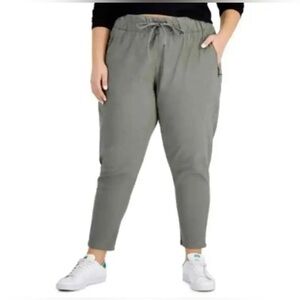 Celebrity Pink Khaki Kale Green Drawstring‎ Pull On Pants Plus Size 3X NWT